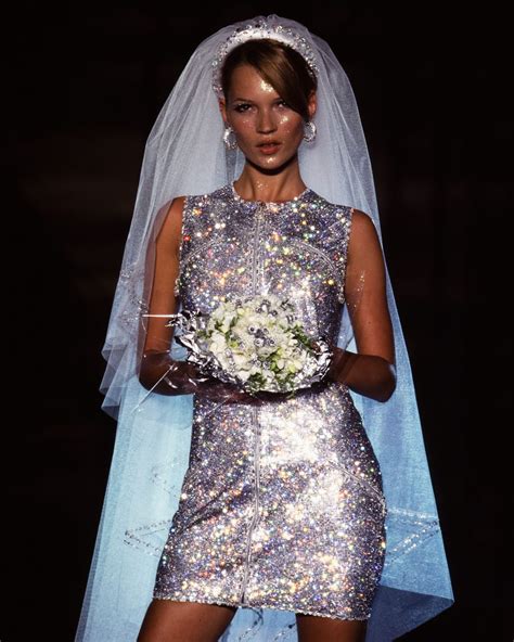 versace wedding dress runway